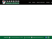 Tablet Screenshot of chamberslandscape.com